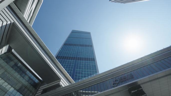 现代建筑群仰视视角 城市地标建筑景观