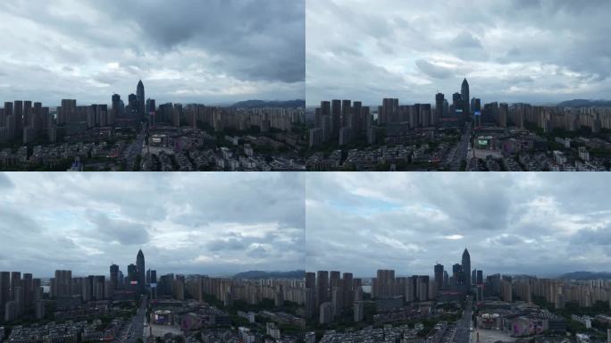 暴风雨来临前的城市上空乌云翻滚2