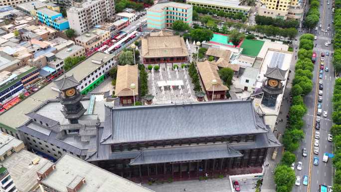航拍 青海 西宁 东关清真大寺 伊斯兰教