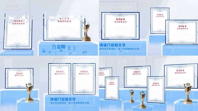 简洁荣誉证书展示