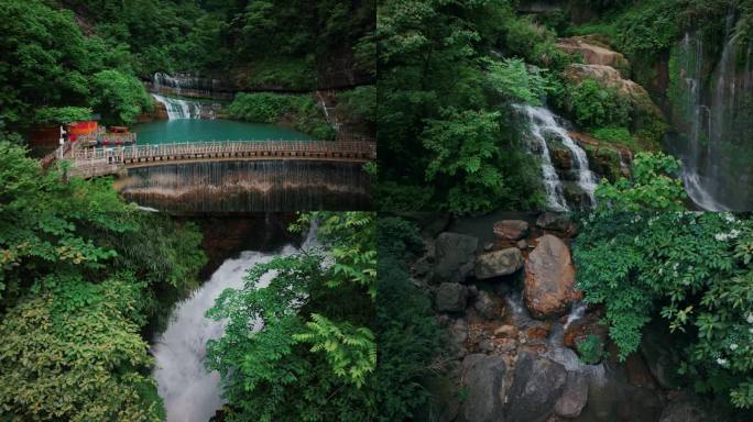 大关黄连河山水瀑布自然风光4K高清素材