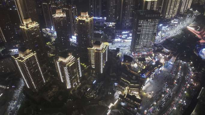 城市夜景航拍