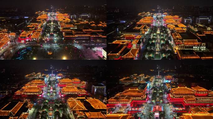 西安大唐不夜城夜景4K超清