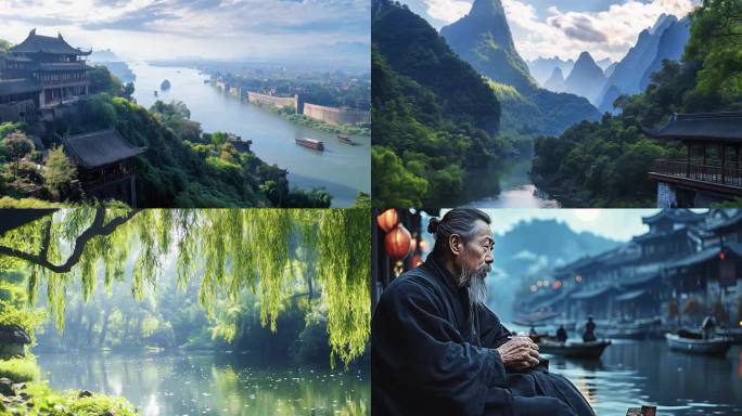 泊船瓜洲 王安石 无字幕 古风意境 禅意
