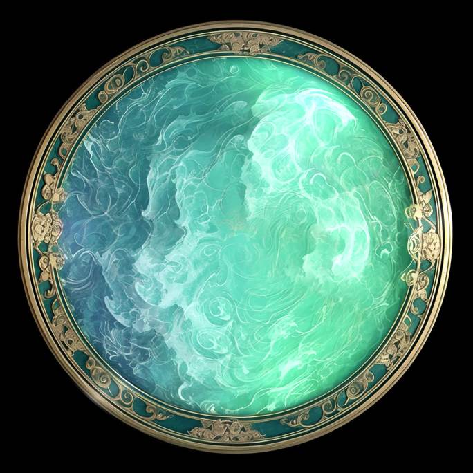 AE模板-水墨风祥云图案纹理海洋艺术