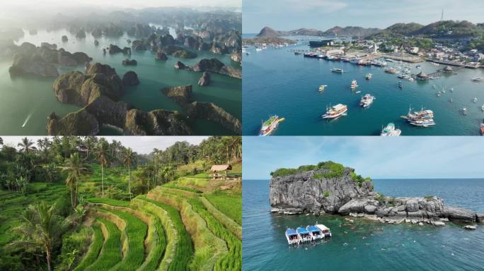 东南亚泰国印尼越南旅游风光宣传片延时合集