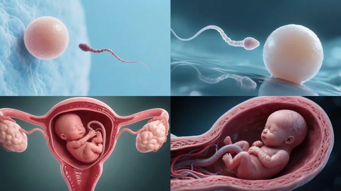 精子与卵子结合孕育生命  子宫胎儿发育