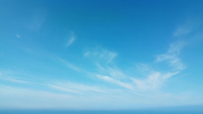 【4k】蓝天白云下的宁静晴空万里云卷云舒