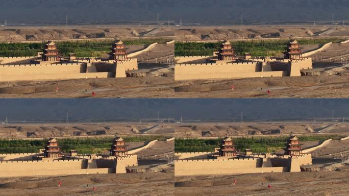 甘肃嘉峪关关城航拍