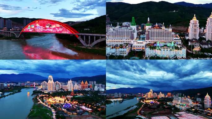 西双版纳告庄夜景