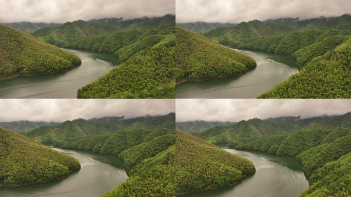 航拍黄山太平湖秘境