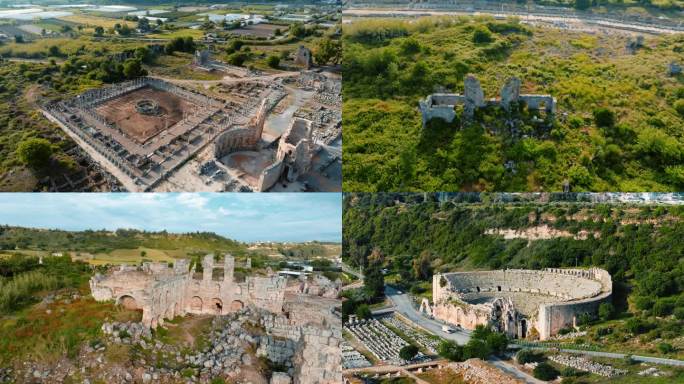 古罗马遗址航拍
