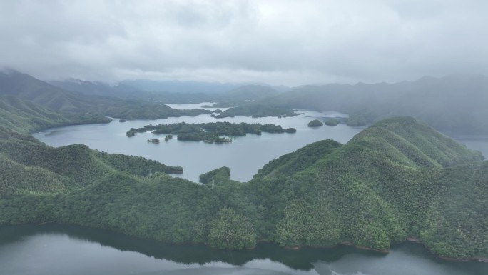 航拍黄山千岛湖