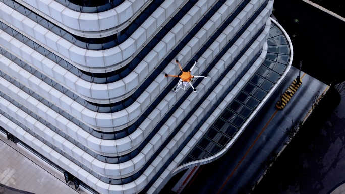 无人机城市楼宇配送外卖 地空经济