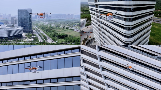 无人机城市楼宇配送外卖 地空经济