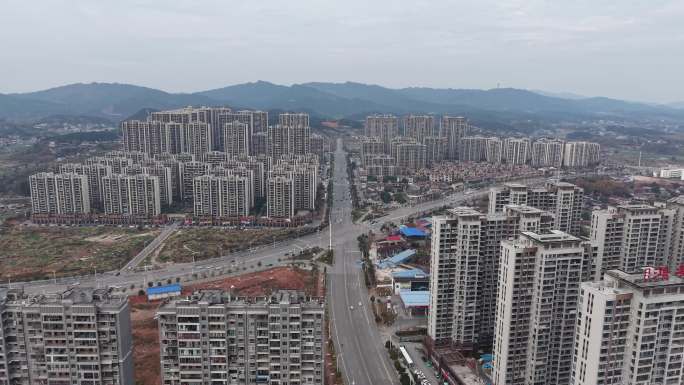 城市高密度住宅鸟瞰