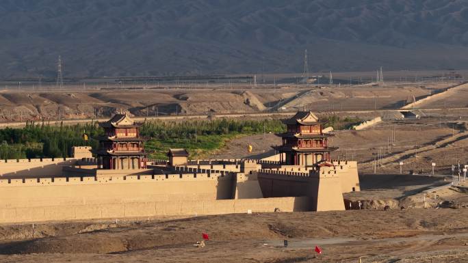 甘肃嘉峪关关城航拍