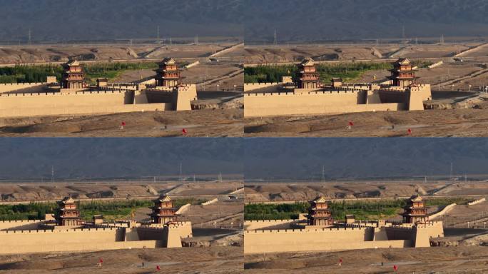 甘肃嘉峪关关城航拍