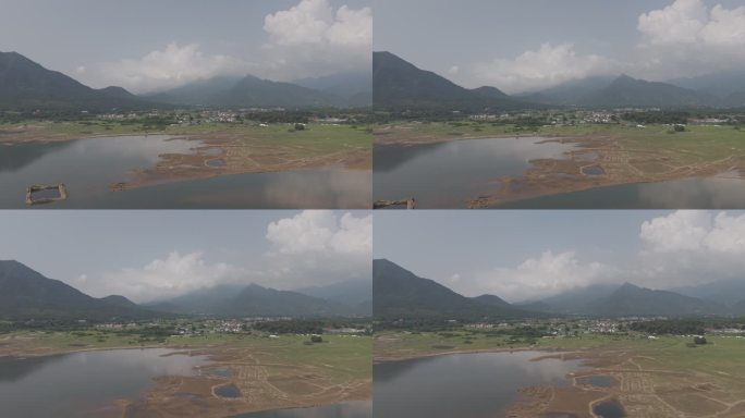 湖光山色航拍景观