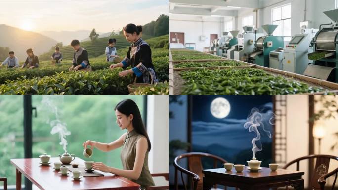茶茶叶红茶春茶茶山茶艺茶园采茶