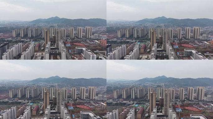 城市高密度住宅鸟瞰