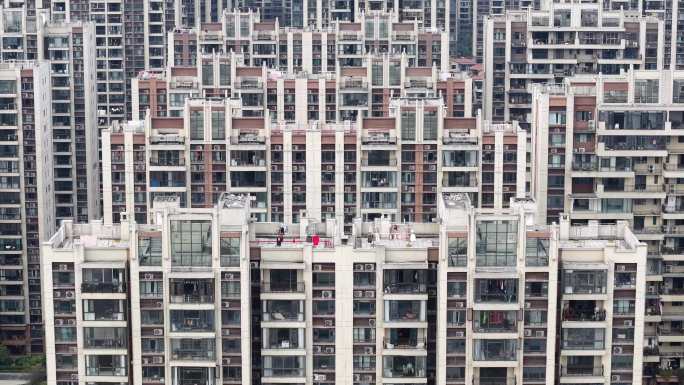 城市高密度住宅鸟瞰
