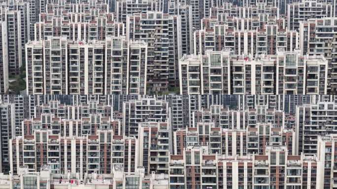 城市高密度住宅鸟瞰