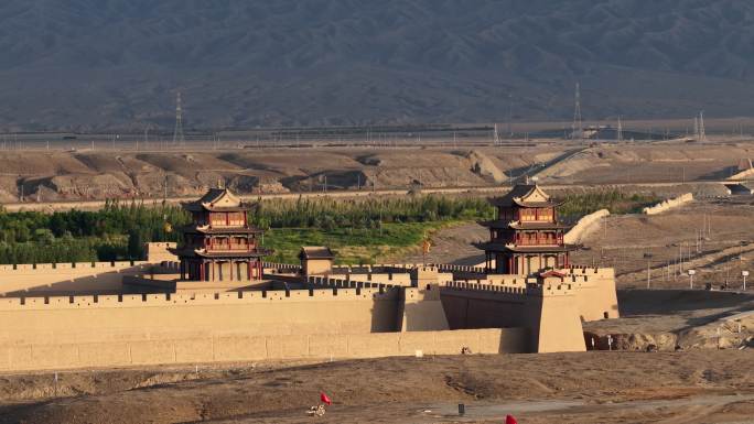 甘肃嘉峪关关城航拍