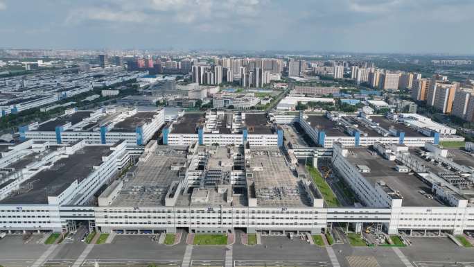 成都高新西区富士康产业园区航拍延时