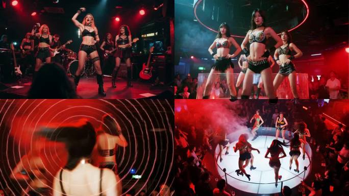 夜店热舞表演 舞台上的性感女郎