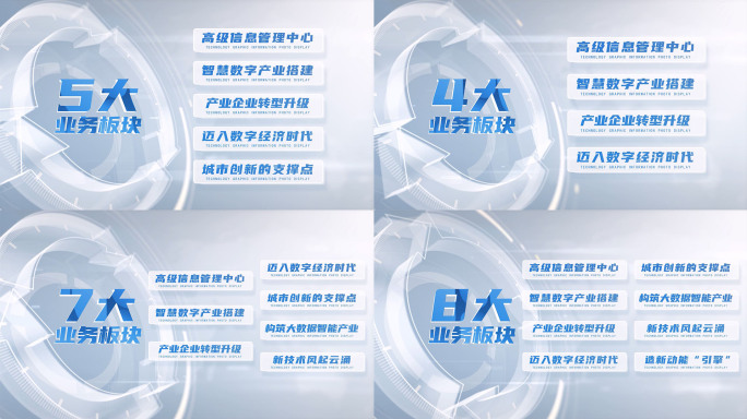 干净科技分类板块信息ae模版