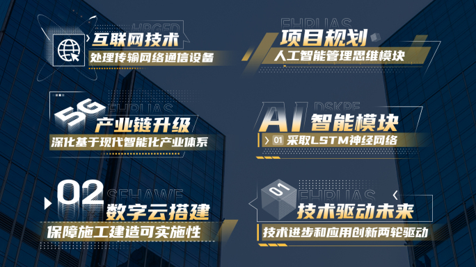 金色科技字幕条