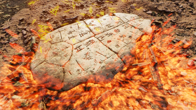 考古发掘古代文字甲骨文中华文明