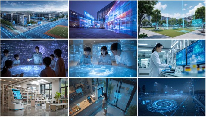 智慧校园全景展示 数字教育 数字引领