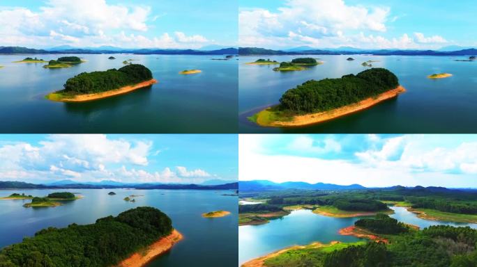 海南儋州松涛水库自然风光航拍