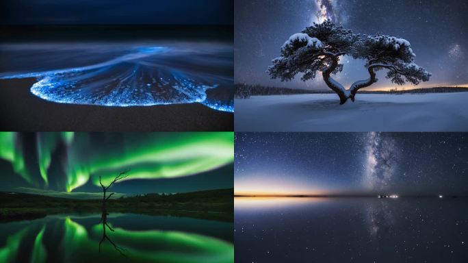 星空星轨银河延时合集