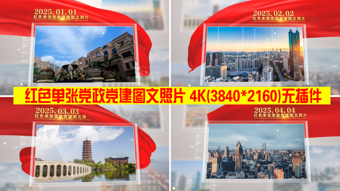 红色单张党政党建图文照片