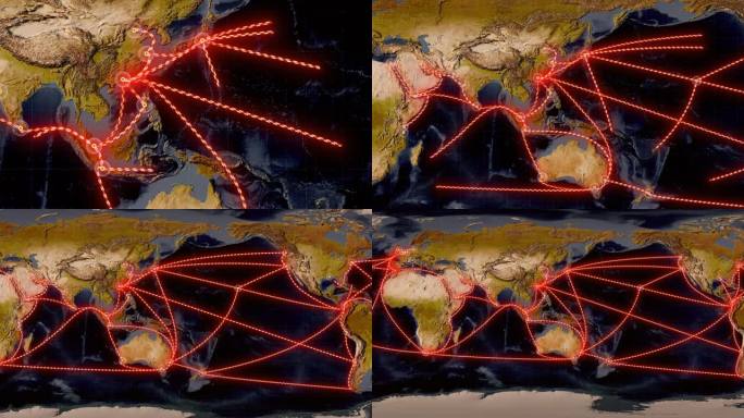 港口贸易航海运输路线