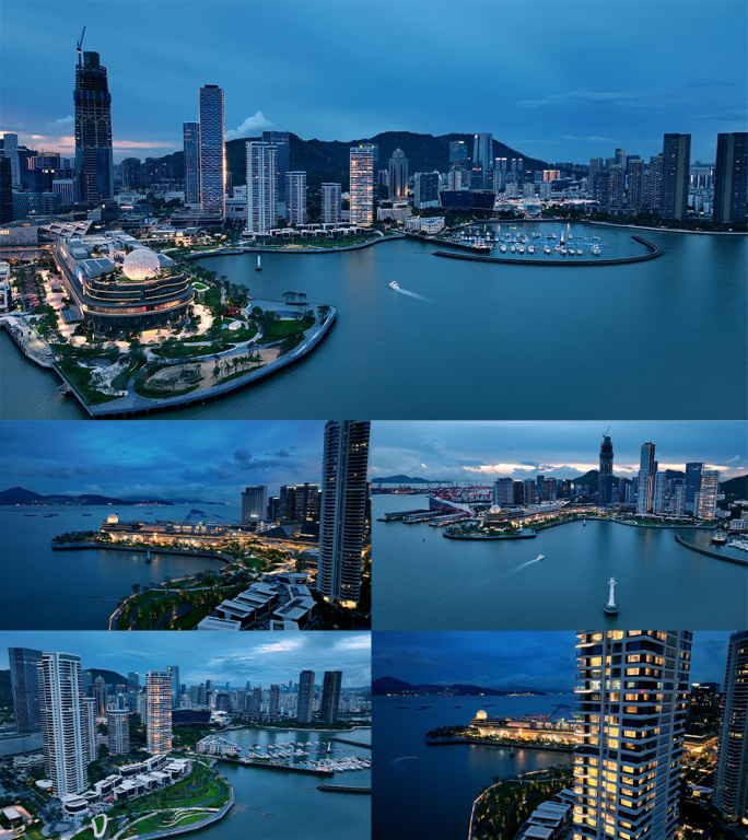 蛇口太子湾城市天际线夜景