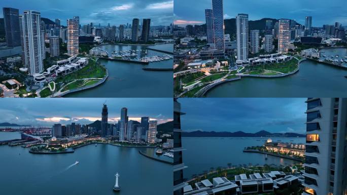 蛇口太子湾城市天际线夜景