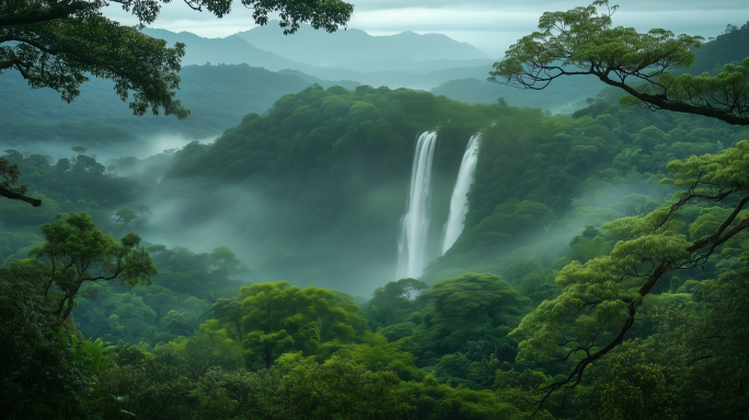 唯美森林无缝循环背景