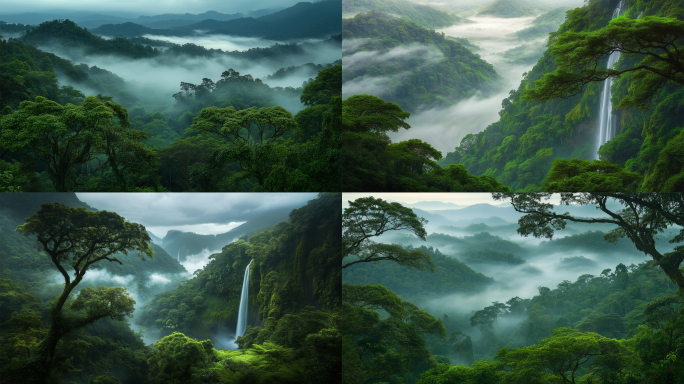 唯美森林无缝循环背景