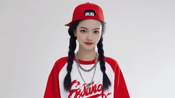 青春时尚少女潮流服饰搭配活力穿搭展示