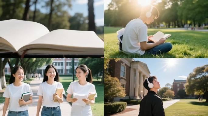 4k 学校校园大学生青春生活