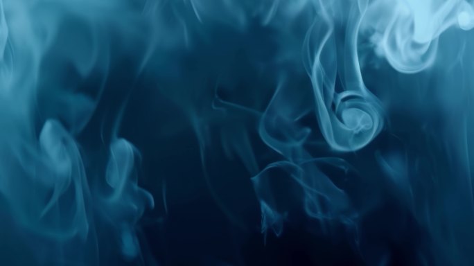 梦幻水墨烟雾特效蓝色烟雾弥漫升腾