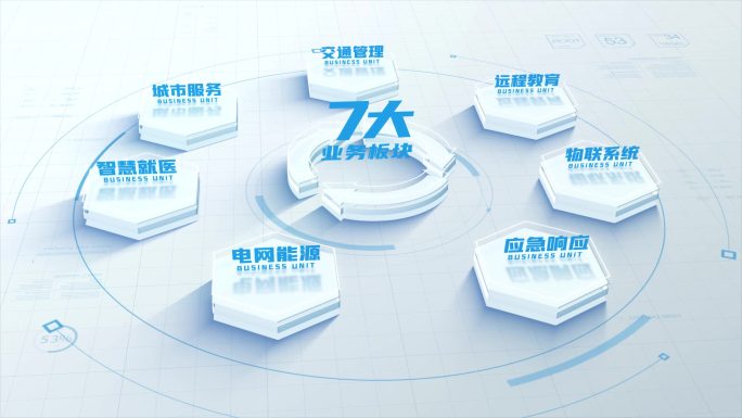 简洁文字分类展示ae模板3