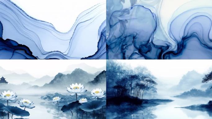 不染-毛不易-水墨青花晕染