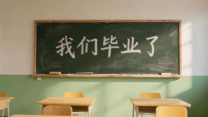 我们毕业了毕业季教室课桌教育视频