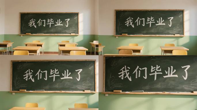 我们毕业了毕业季教室课桌教育视频