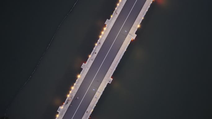 城市夜景桥梁航拍
